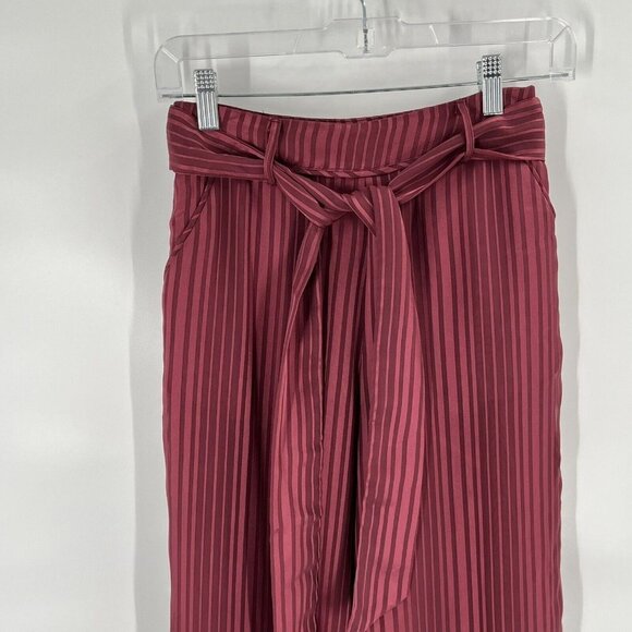 Tularosa Wide Leg Striped Lace Details Belt Sz XS High Rise - Picture 5 of 9